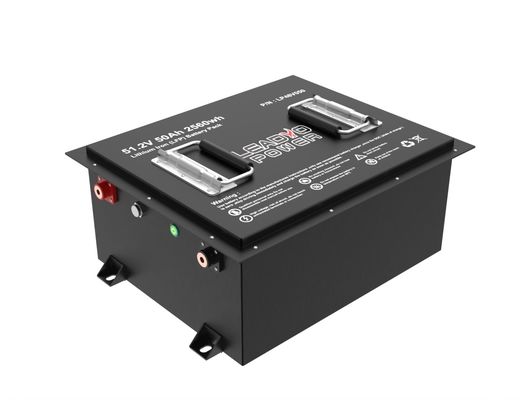 acheter 51.2V 50Ah chariots de golf LiFePO4 batterie 100A BMS 2560Wh d' énergie avec Bluetooth / LCD fabrication en ligne