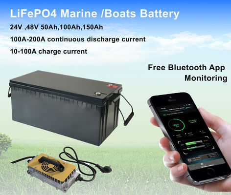 acheter Smart E Propulsion Batterie au lithium extérieure RS485 CAN 24V 200Ah Batterie de bateau LiFePO4 25.6V 200Ah fabrication en ligne