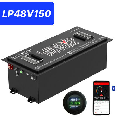 acheter 48V 150Ah 250Amp 51.2V Bluetooth LiFePO4 Lithium Golf Cart batterie avec LCD rond, 5 ans de garantie fabrication en ligne