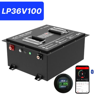 acheter 36V 100Ah 200Amp 36.8V Bluetooth LiFePO4 Lithium Golf Cart batterie avec LCD rond, 5 ans de garantie fabrication en ligne
