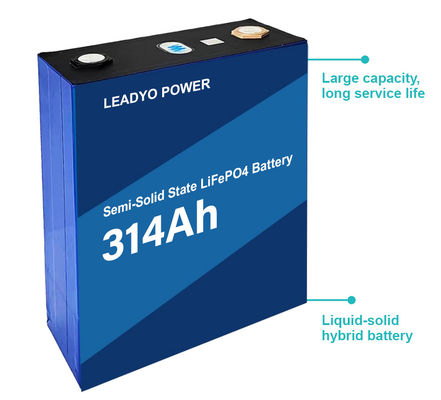 Cellules de batteries prismatiques au lithium LiFePO4 semi-solide 3,2 V 314 Ah