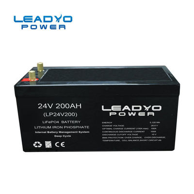 acheter Batterie au lithium de cycle profond de cas d'ABS IP66 batterie de phosphate de fer de lithium 24V 200Ah fabrication en ligne