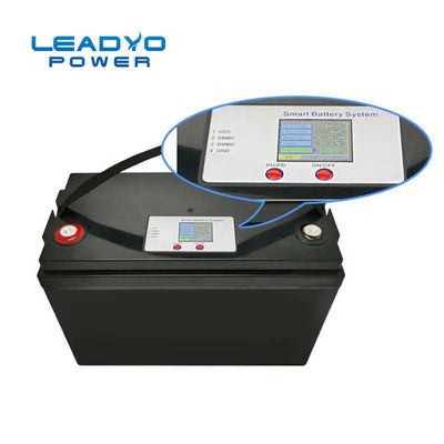 acheter Affichage d'affichage à cristaux liquides de la batterie Lifepo4 Smart de phosphate de fer de lithium de LEADYO 12V 100ah fabrication en ligne