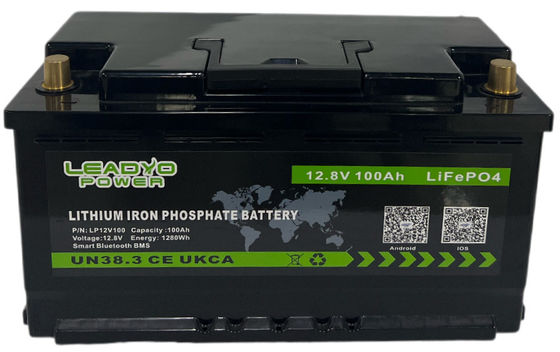 L4 L5 12,8V 100Ah LiFePO4 Batterie avec certificat CE/UN38.3/MSDS Pour véhicule de camping-car